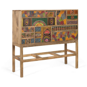 Console en bois de manguier 100 cm style boho ethnique