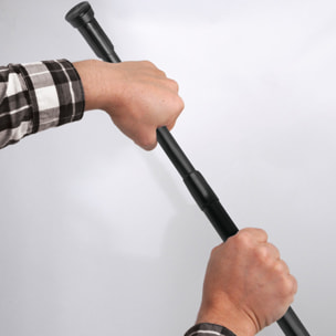 Barre tringle pour rideau de douche ou baignoire extensible Noire 110-200cm MSV