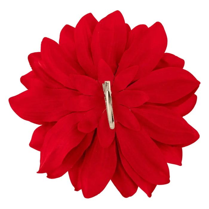 Sujet dahlia velours D.20cm rouge