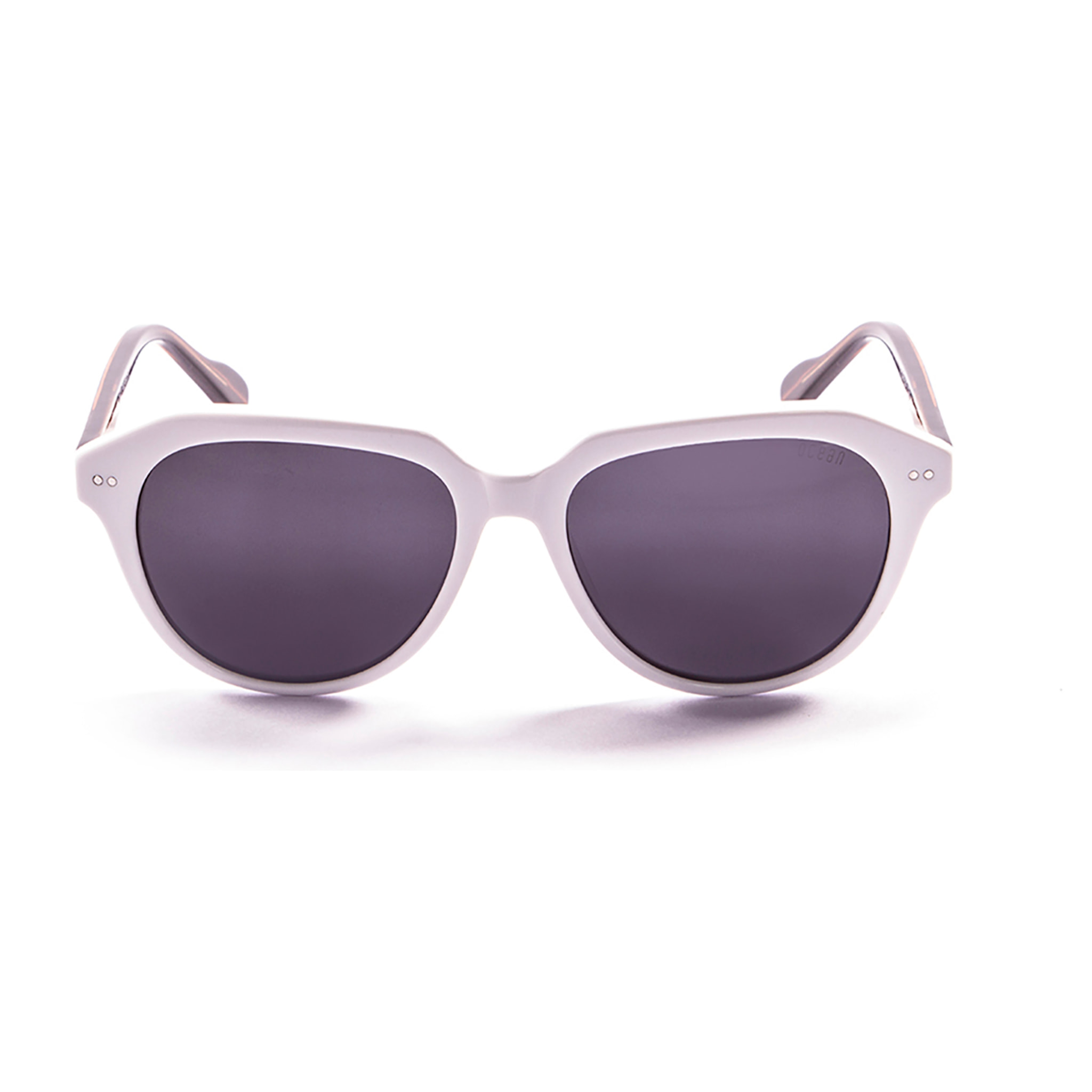 Gafas de sol OCEAN MAVERICKS - Frente blanco brillante / Ahumada en el brazo carey