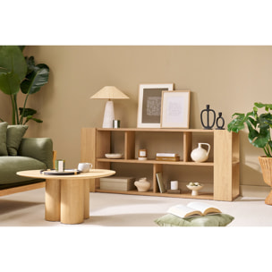 Bibliothèque basse design blanche L167.5 cm MUSSO