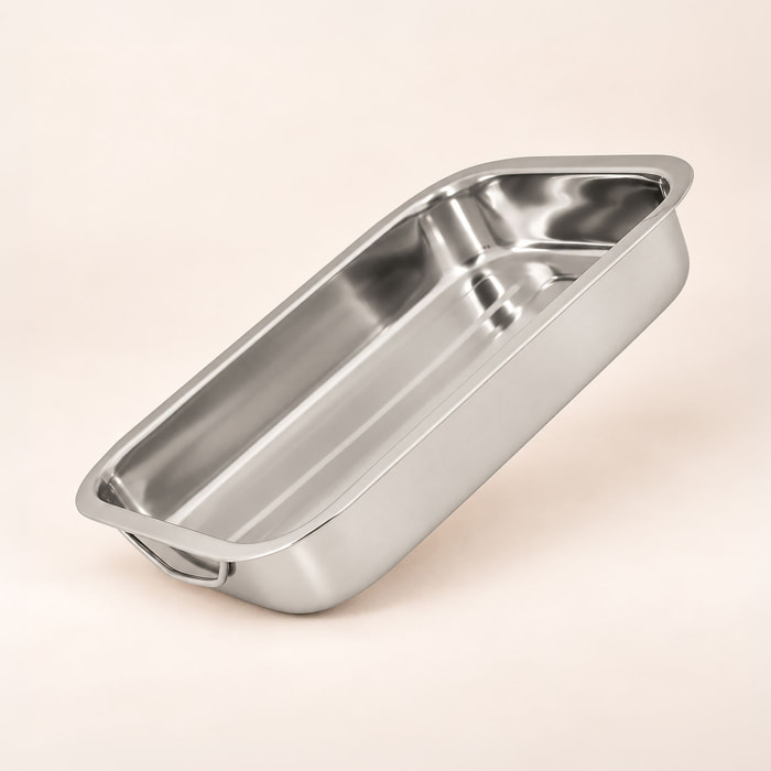 Plat à four rectangulaire en inox avec poignées 35x25cm HARRY