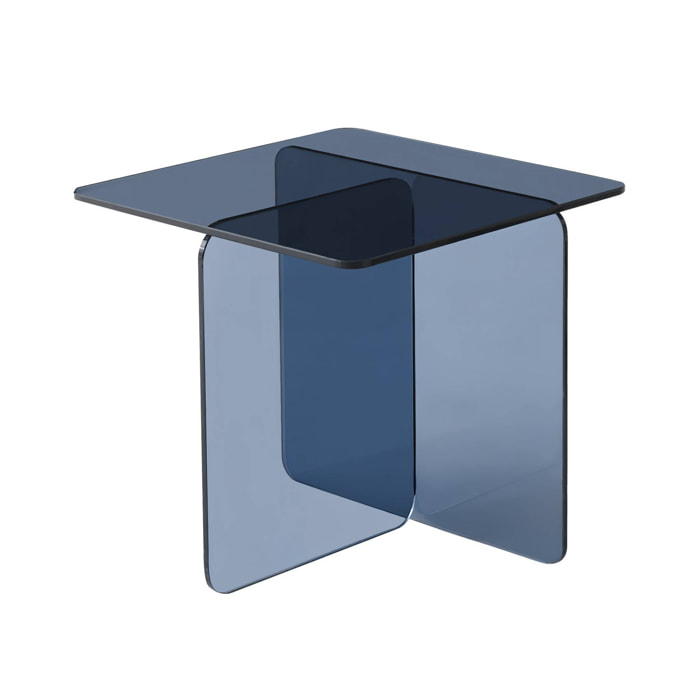 Table basse carrée verre trempé GLINTZ
