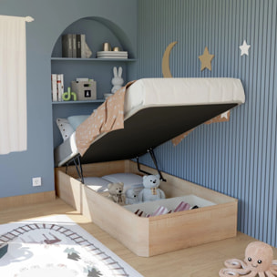 Canapé con zapatero 90x190 cm en roble Luxury Plus 3D Roble