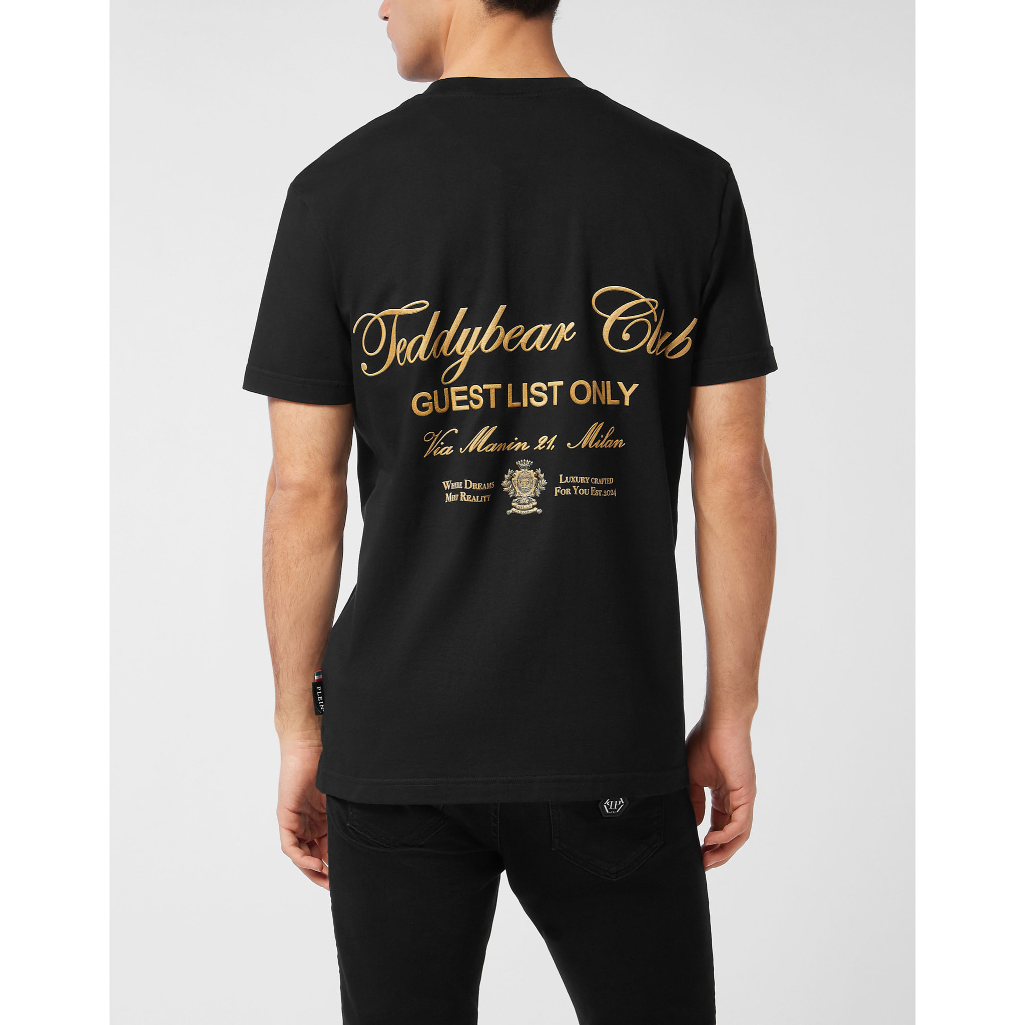 PHILIPP PLEIN Camiseta de cuello redondo y manga corta TEDDY