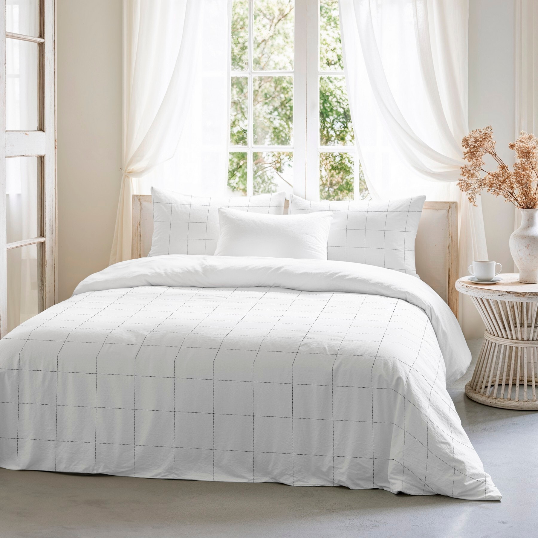 Housse de couette blanche Amira
