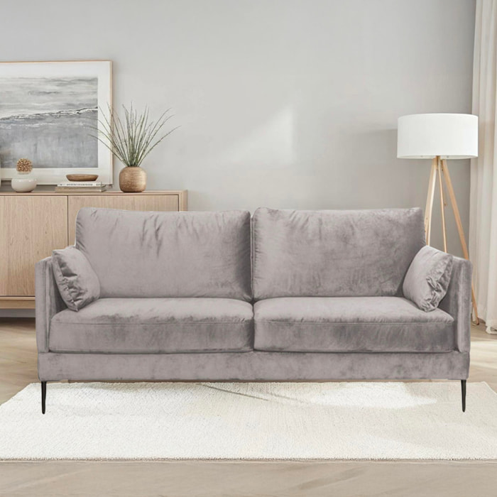 Canapé Velours Droit Splendido - 2 Places