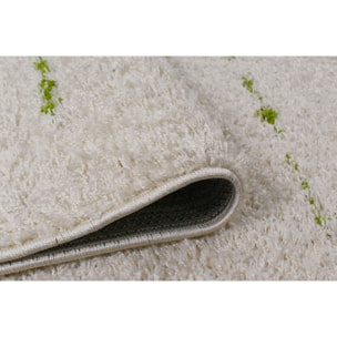 Terra - tapis shaggy de salon en laine artificielle vert prairie
