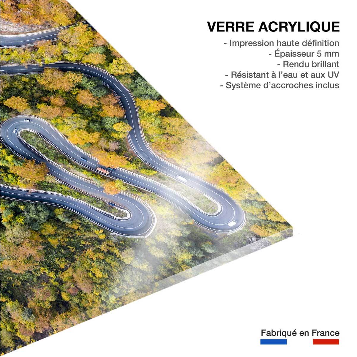 Tableau Route d' automne Tableau plexiglas