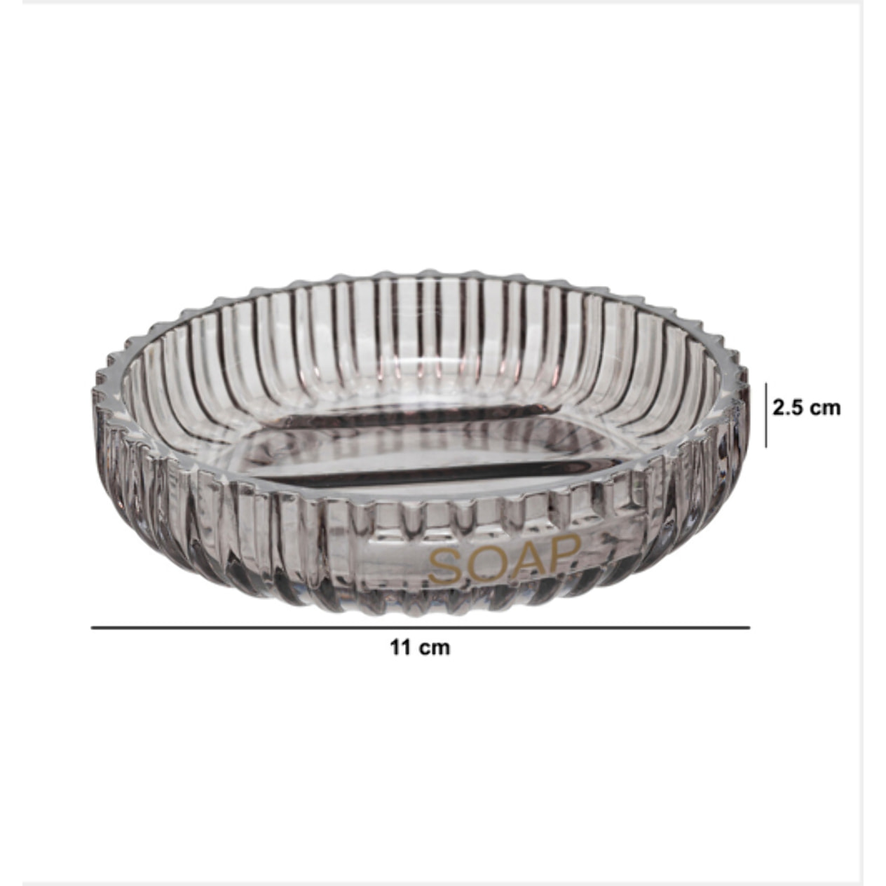 Porte-savon "Glass" gris