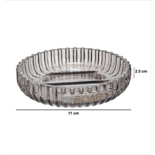 Porte-savon "Glass" gris