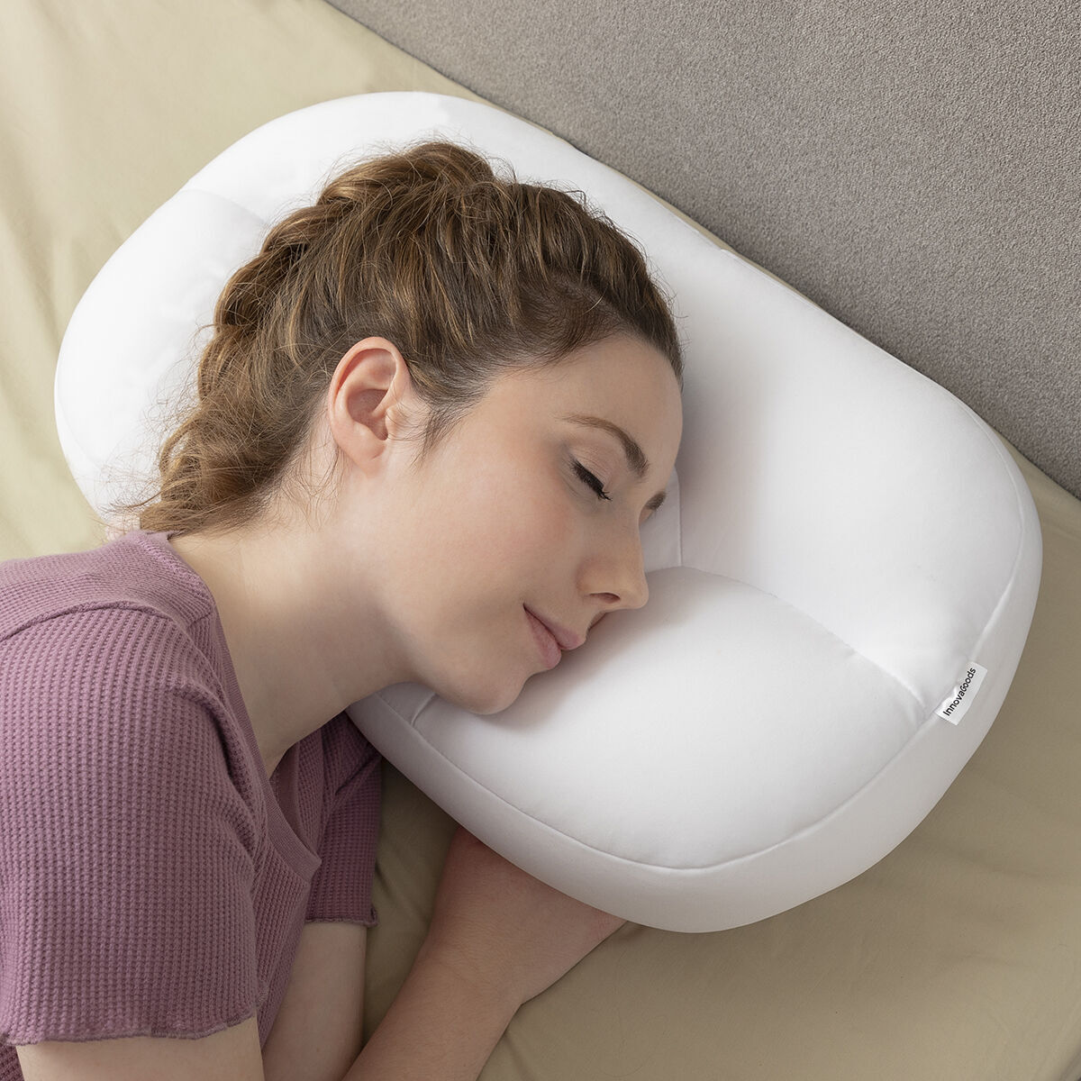 Almohada Nube 3D Antiarrugas Wrileep InnovaGoods - Blanco