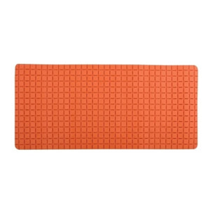 Tapis Fond de baignoire antidérapant Caoutchouc QUADRO 36x76cm Orange MSV
