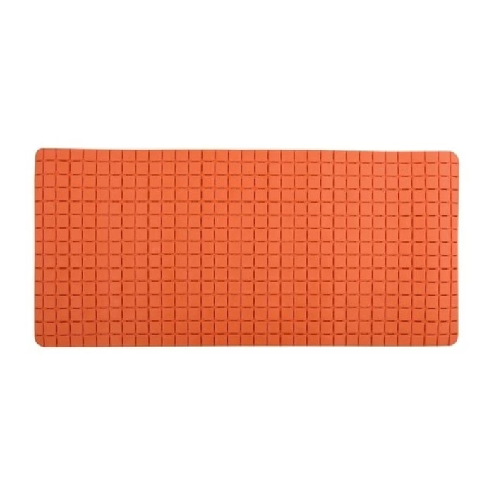 Tapis Fond de baignoire antidérapant Caoutchouc QUADRO 36x76cm Orange MSV