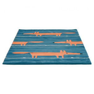 Tapis enfant fait à la main en laine RAIL