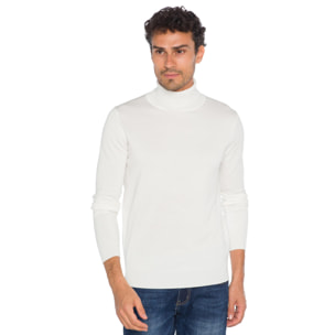 Maglia Hot Buttered Yorkeys collo alto tessuto morbido Bianco