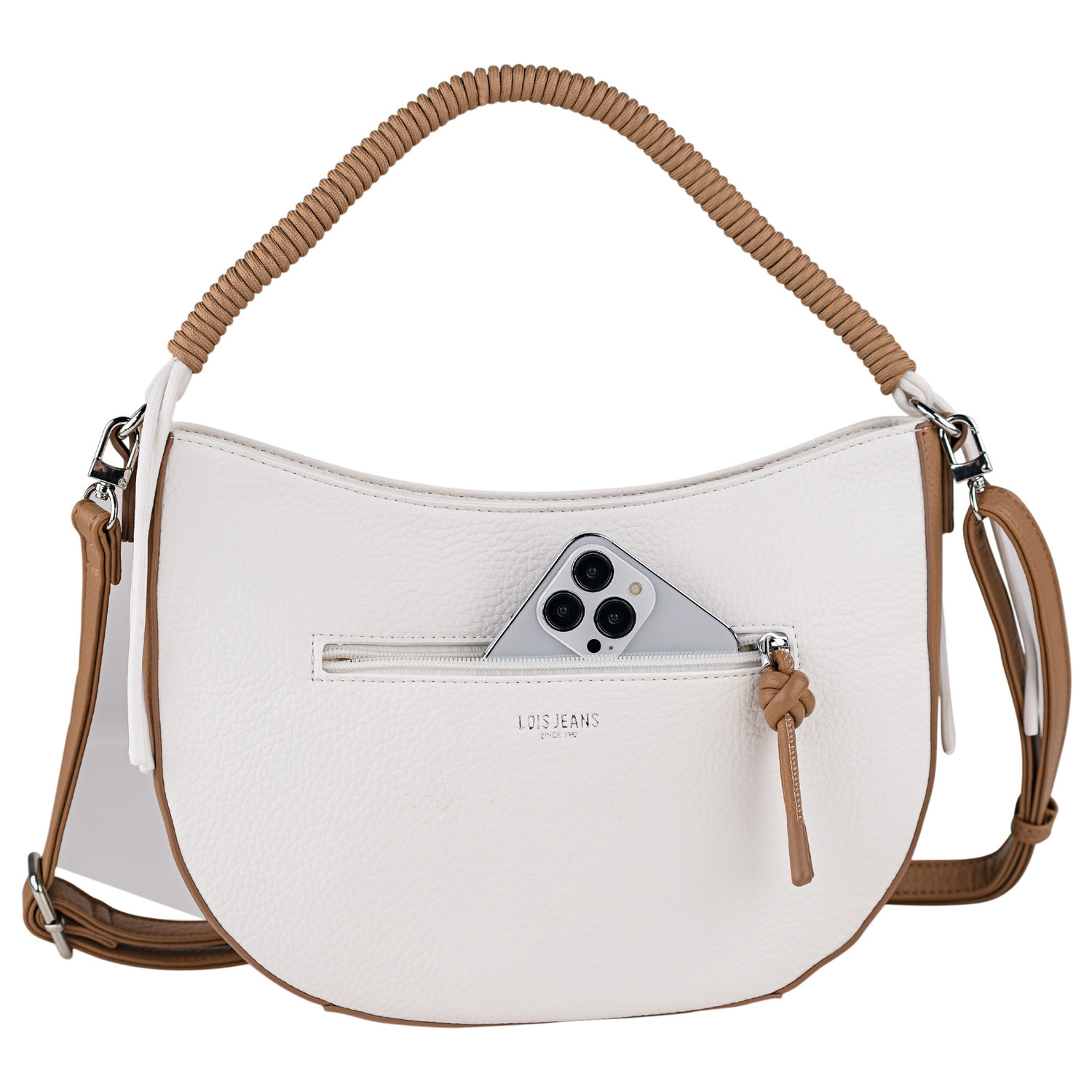 Bolso Bandolera Mujer Lois Shavanna Marron-Blanco