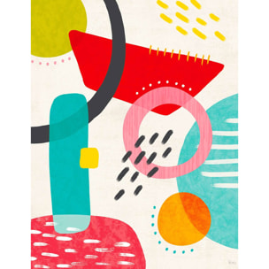 Papier peint composition abstraite formes et textures contemporaines Intissé