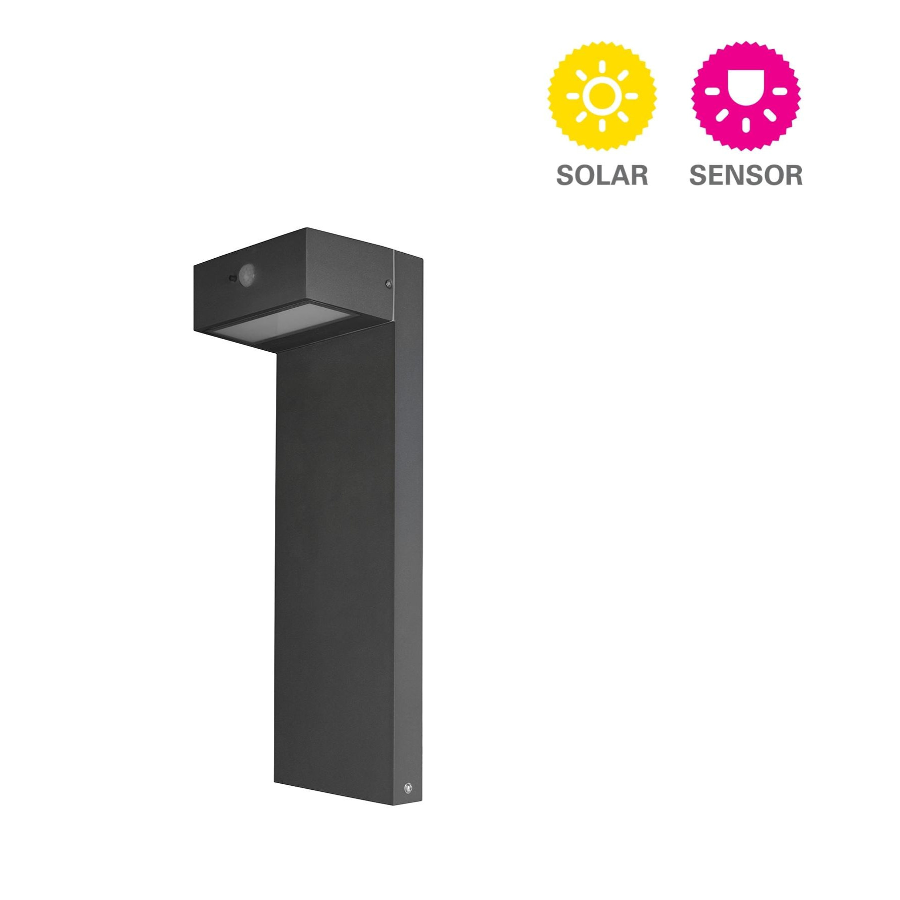 Forlight Top - Baliza Solar de Jardín LED 3W de 50cm de Alto. Baliza de Jardín con Placa Solar para Jardín y Terraza. Blanco Cá