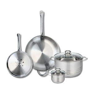 Ensemble de 2 Poêles de cuisson 24 et 32 cm et 2 faitouts 12 et 24 cm Elo Profi Brillant