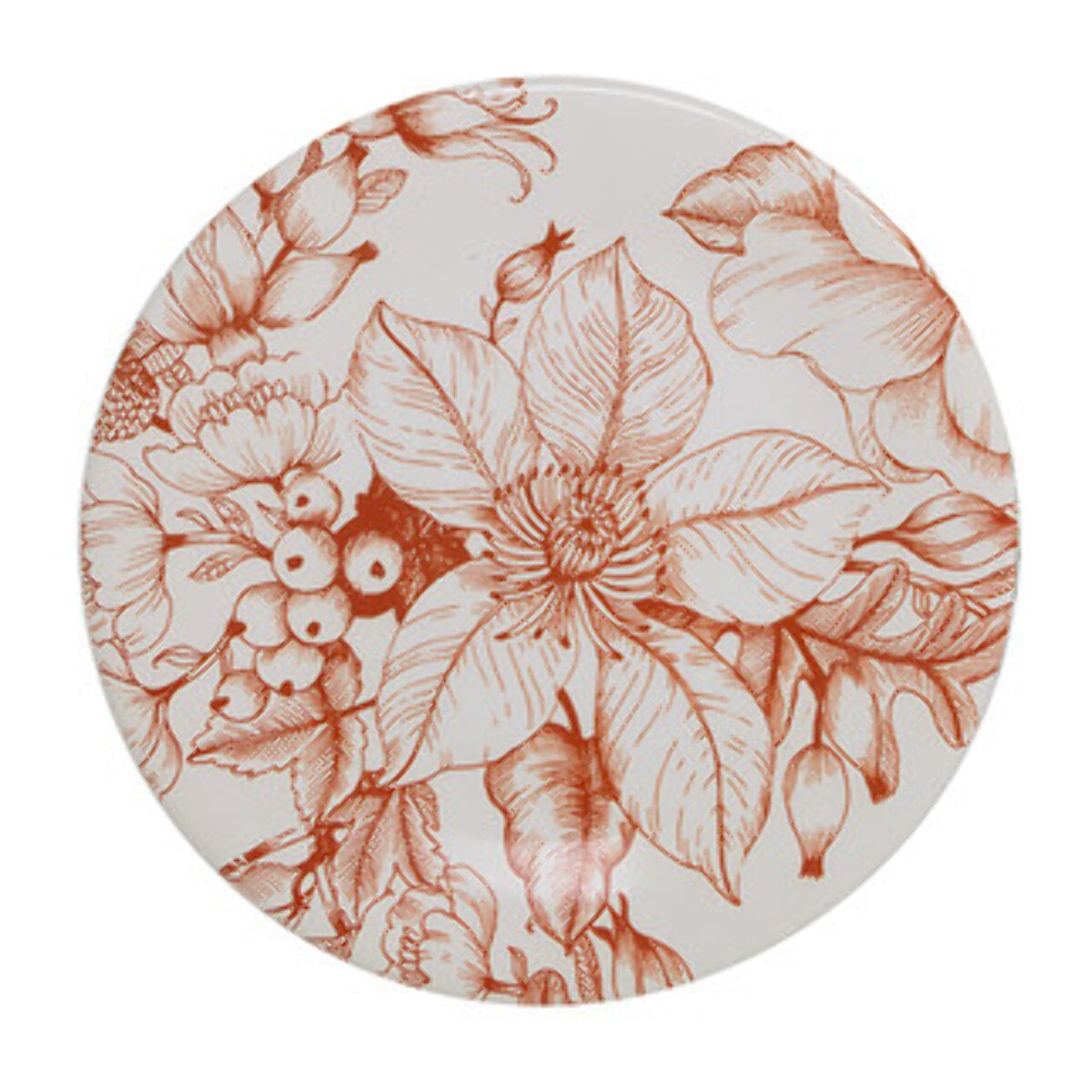 Set 6 piatti da frutta Jacquard in ceramica sottosmalto