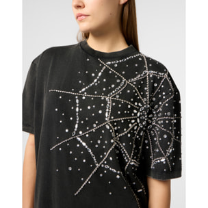 PHILIPP PLEIN T-Shirt Dress Spiderweb Strass