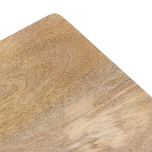 Table de chevet 2 tiroirs en bois de manguier et cannage - Félix