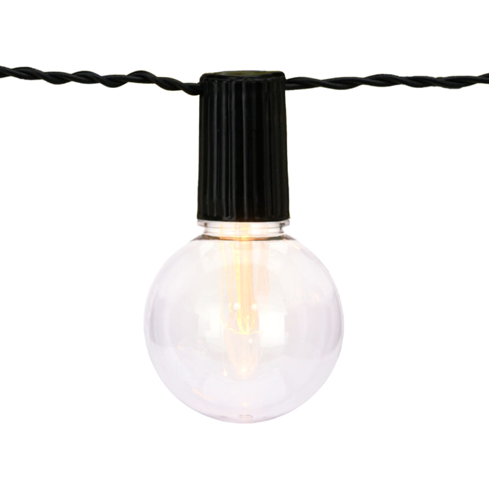 Guirnalda de luces led con bombillas, funciona con pilas - incluye temporizador