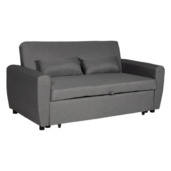 Canapé convertible MATT 2 places gris