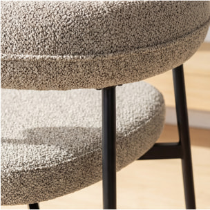 Lot de 2 chaises en tissu vert chiné THEA