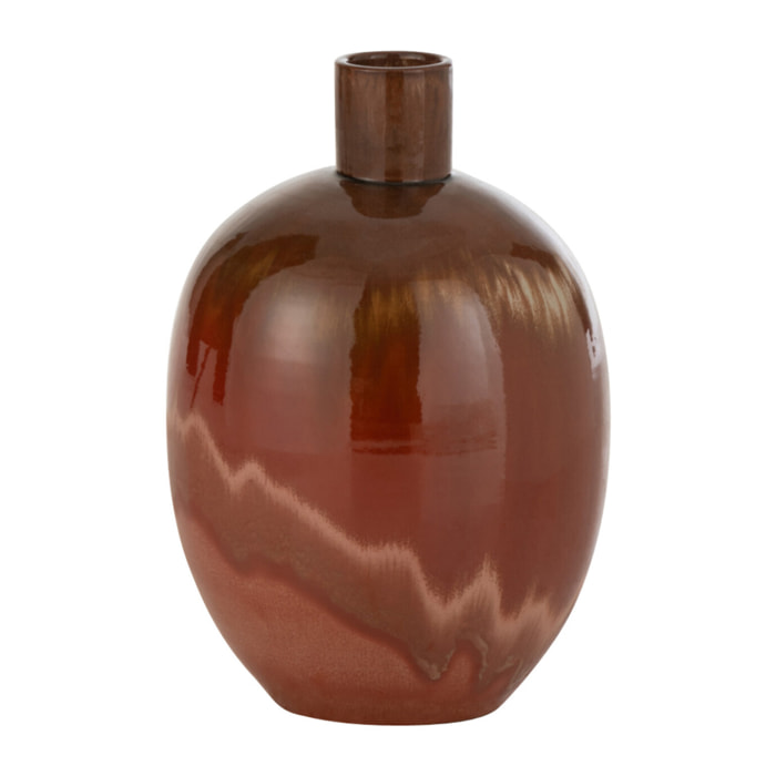 J-Line vase Aline Oval - céramique - rouge - small - Ø 23 cm