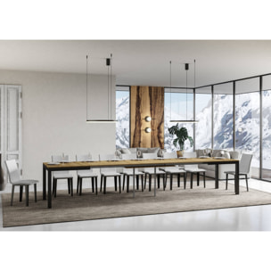 Mesa extensible 90x180/440 cm Everyday Evolution Roble Natural estructura Antracita