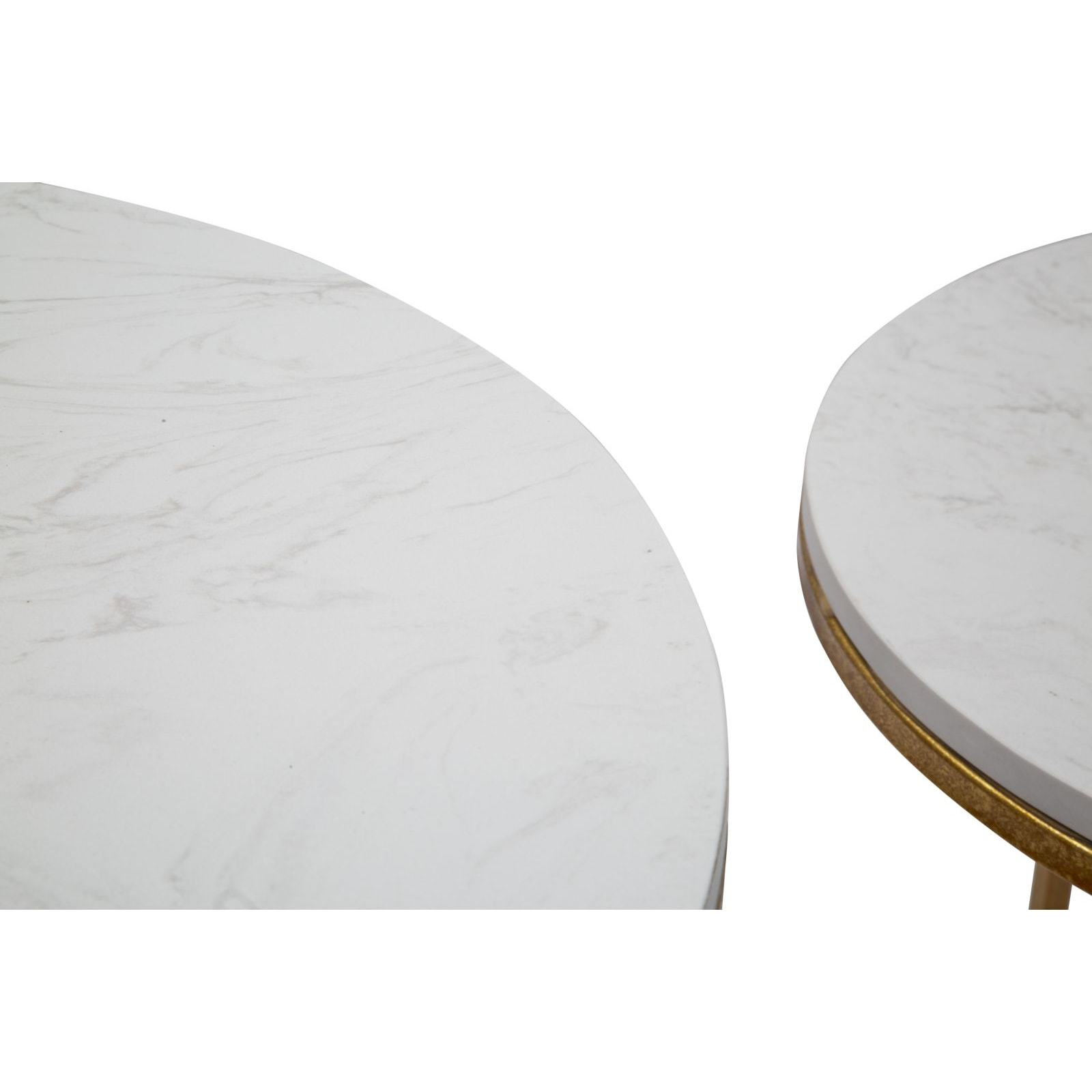 TAVOLINETTI SIMPLY MARBLE COPPIA CM Ø 52X63-42X53