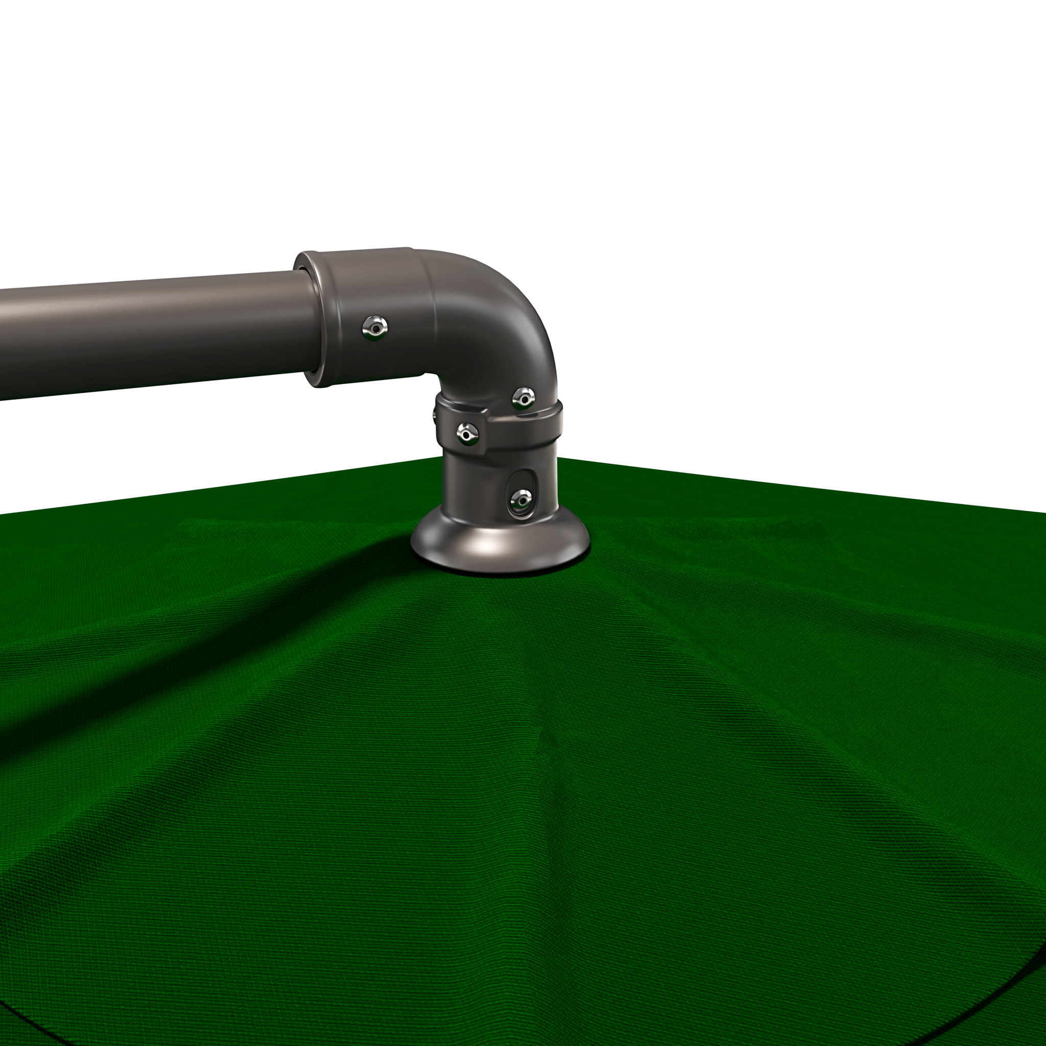 Ombrellone 3x3 M Decentrato Retrattile Braccio Rotabile Chiusura Manovella Giardino Piscina In Acciaio Inossidabile Telo 180 g/m2 Impermeabile Verde