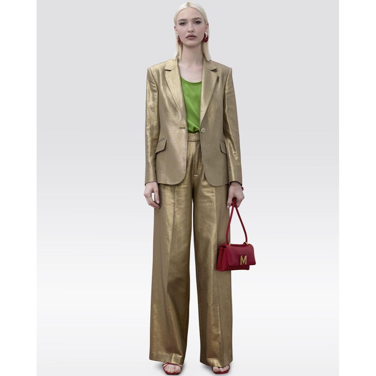 Blazer sartoriale metallizzato