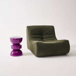 Table d'appoint, bout de canapé, table de chevet métal effet glossy Ø32 x H44,5cm ASSA