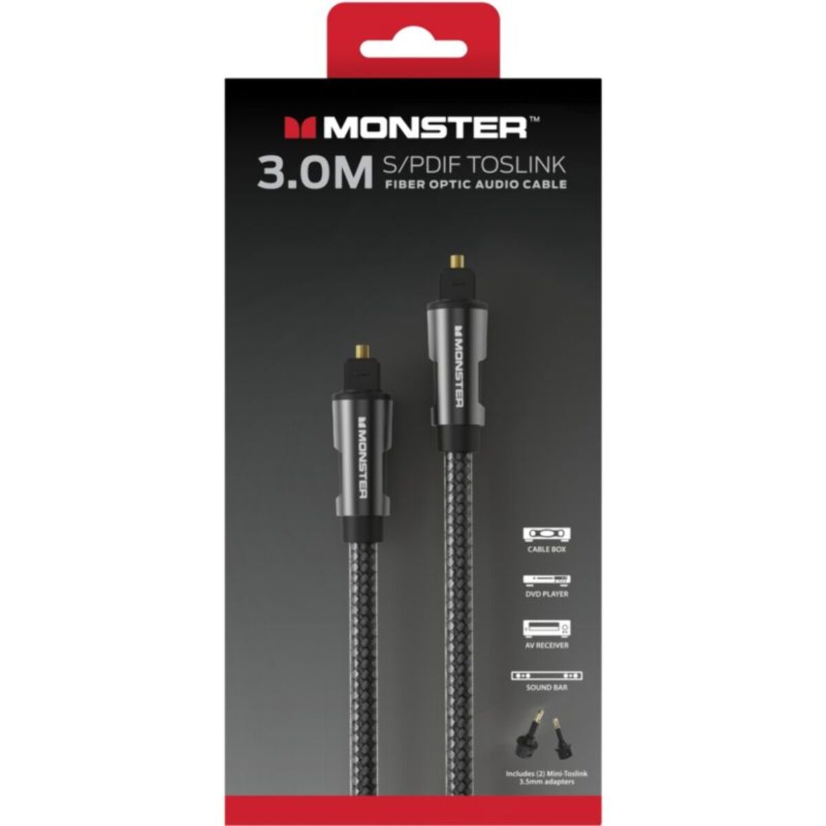 CABLE MONSTERCABLE AUDIO FIBRE OPTIQUE 3M