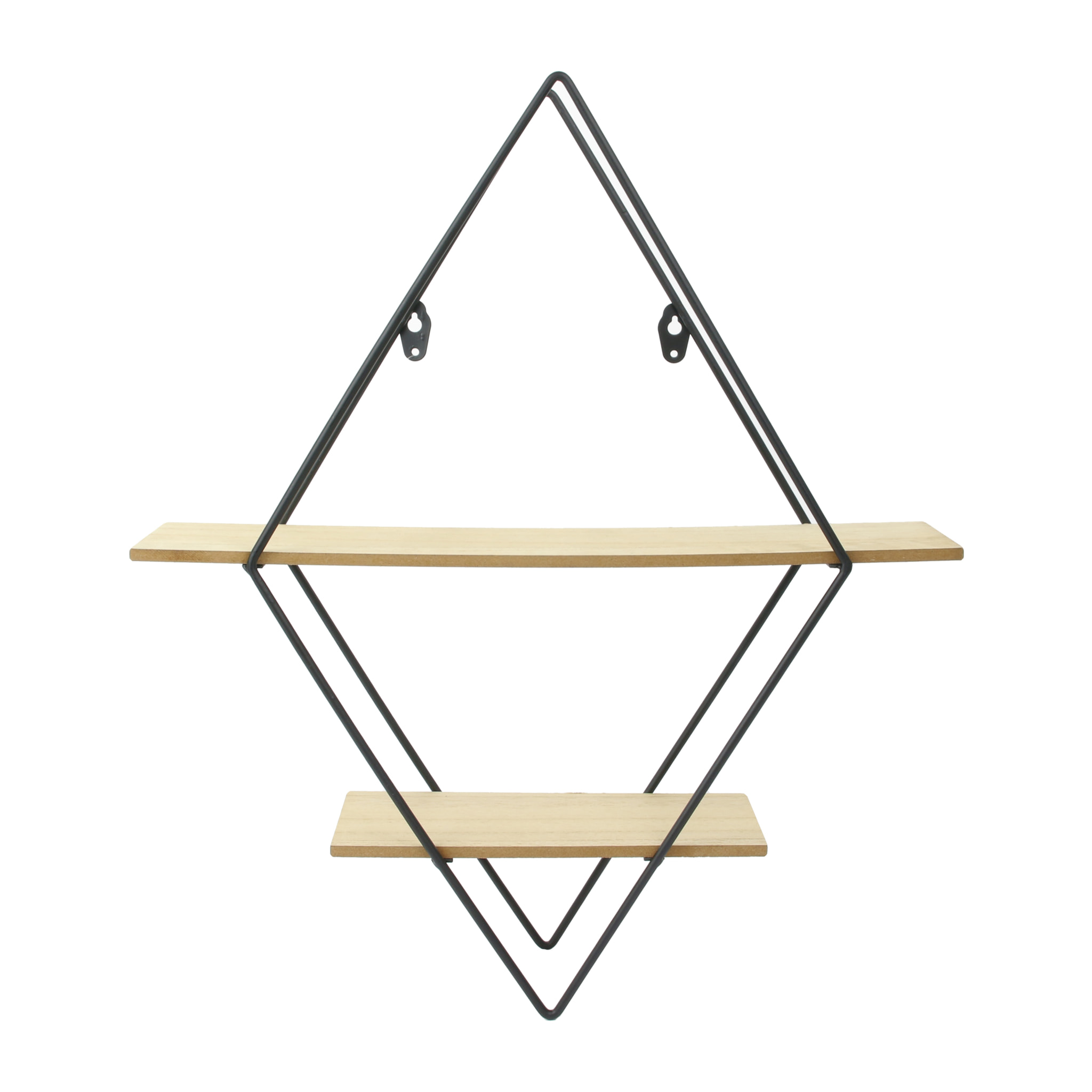 Etagere Bois Metal Losanges 40x10x46cm