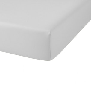 Drap housse percale - bonnet:25cm zinc