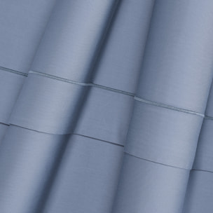 Completo letto in raso tinta unita niagara 100% cotone