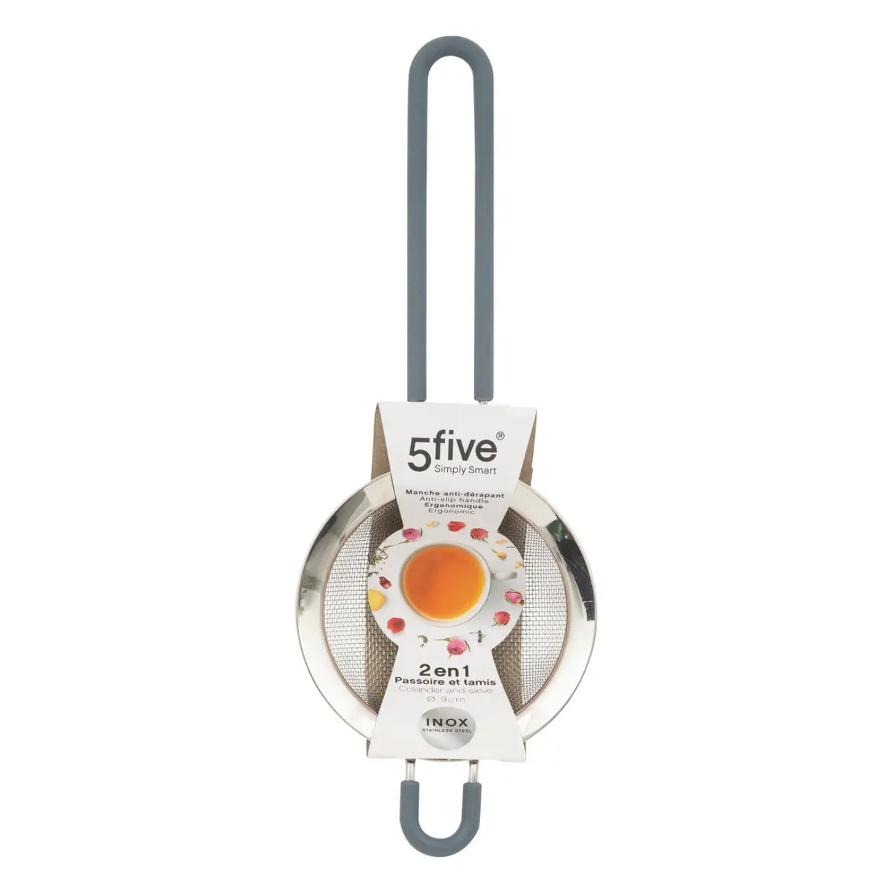 Passoire tamis inox/siliconne 9cm