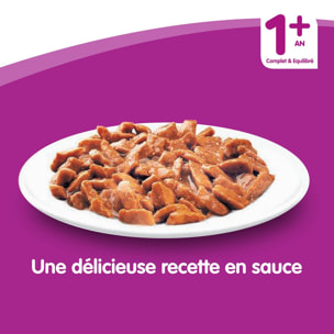 WHISKAS 12 Boîtes en sauce 4 variétés pâtée pour chat 400g (3x4)