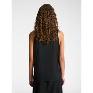 Elena Mirò - Top de raso - Negro