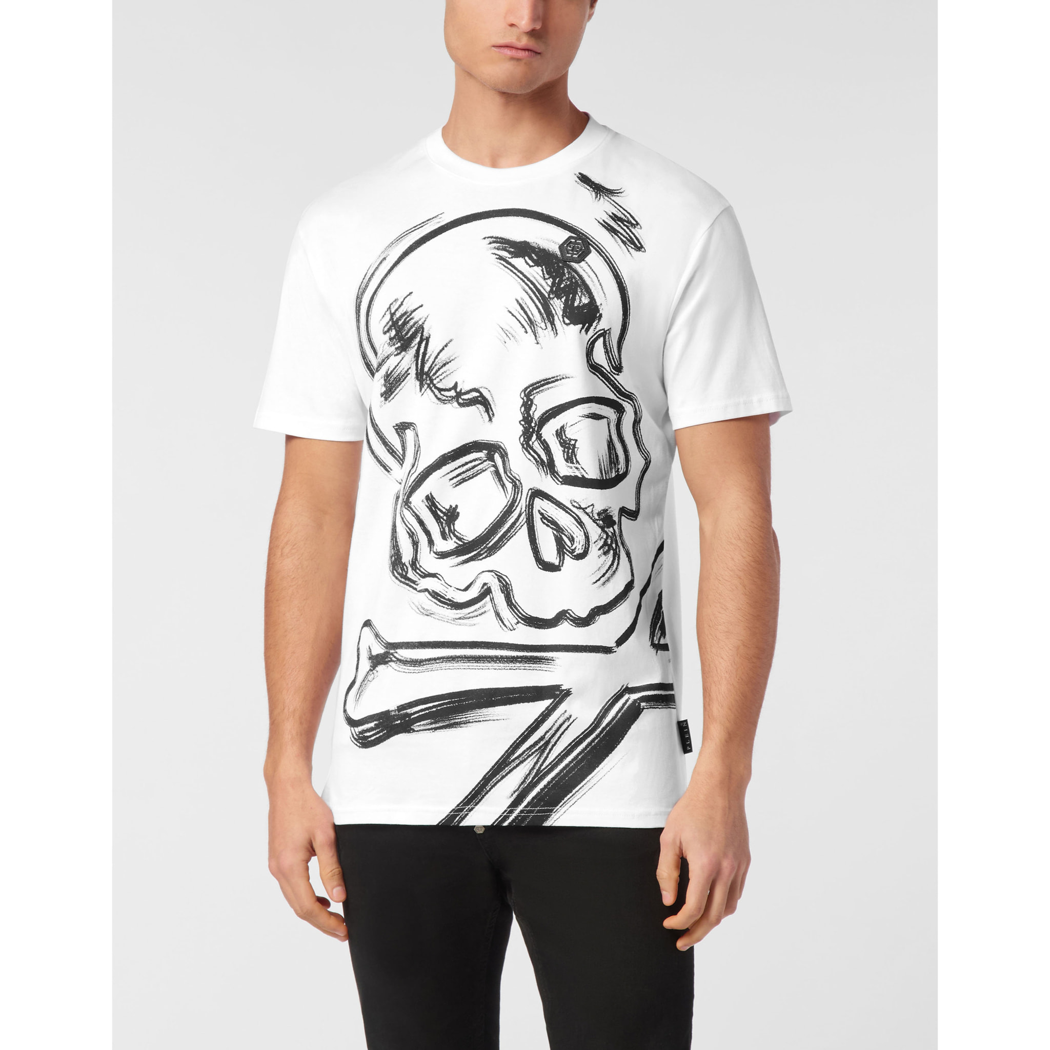 PHILIPP PLEIN T-Shirt Round Neck SKULL