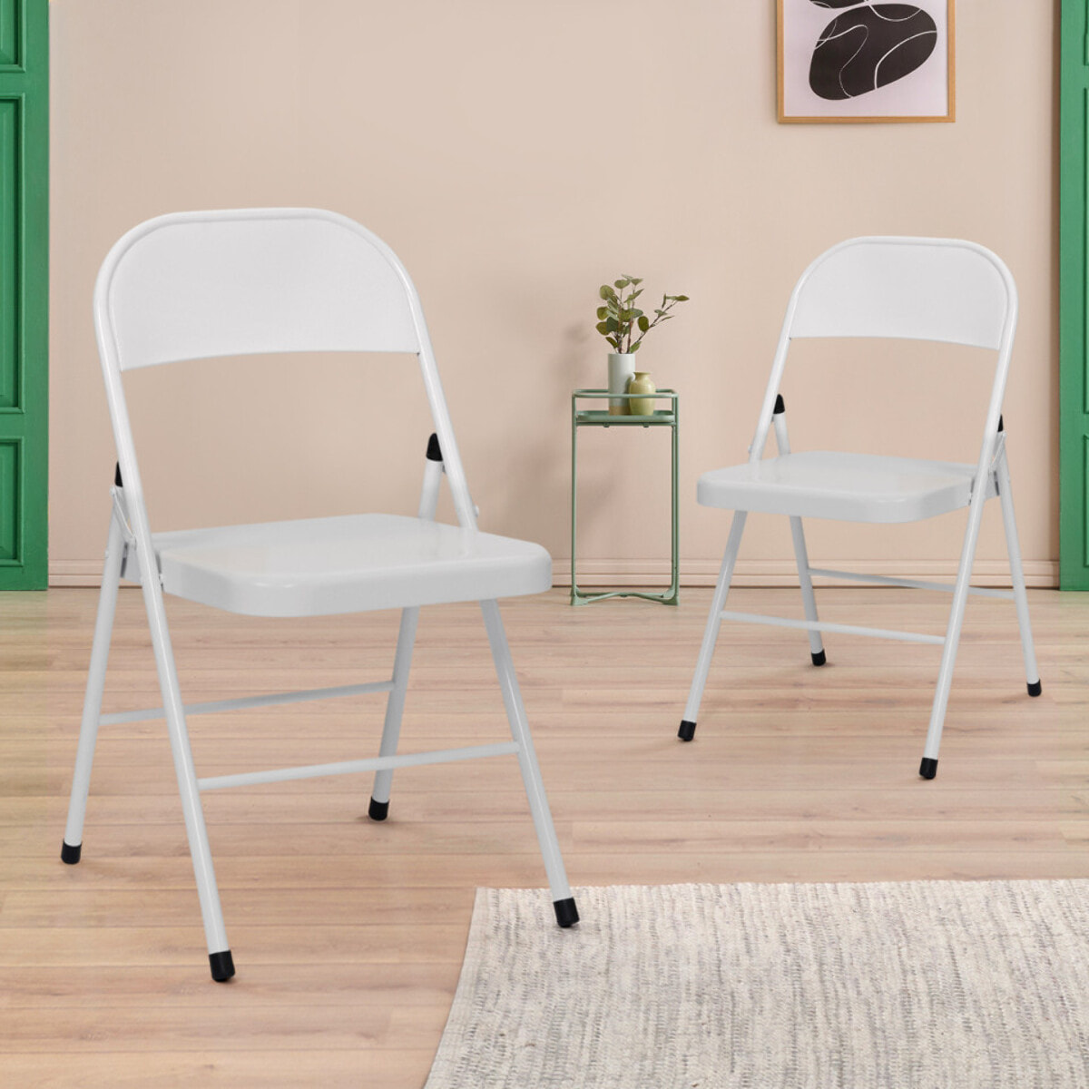 Chaises métal pliante Lucy - Blanc