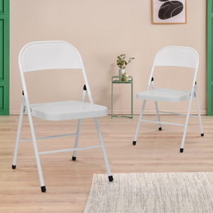 Chaises métal pliante Lucy - Blanc