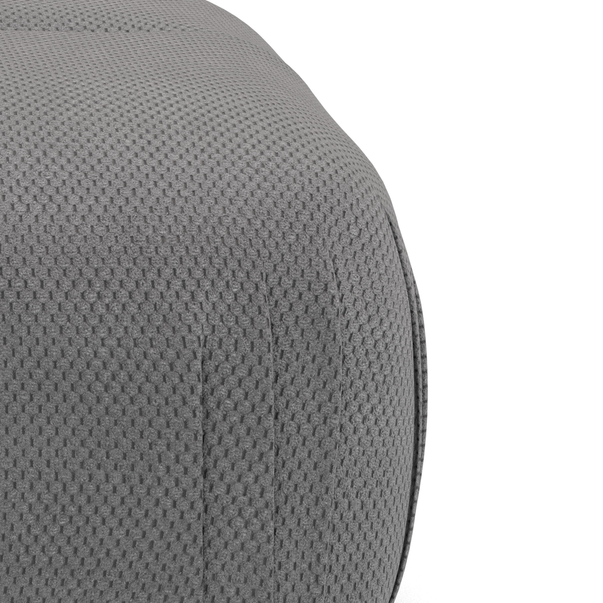 Penelope - pouf en velours texturé - Gris