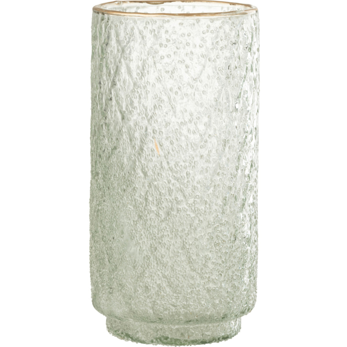 J-Line photophore Bord - verre - or/transparent - large