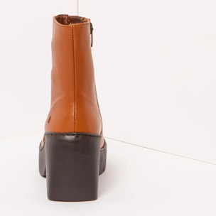 Botines con tacón 1656 NAPPA CUERO-BROWN/SOFIA color Cuero-brown