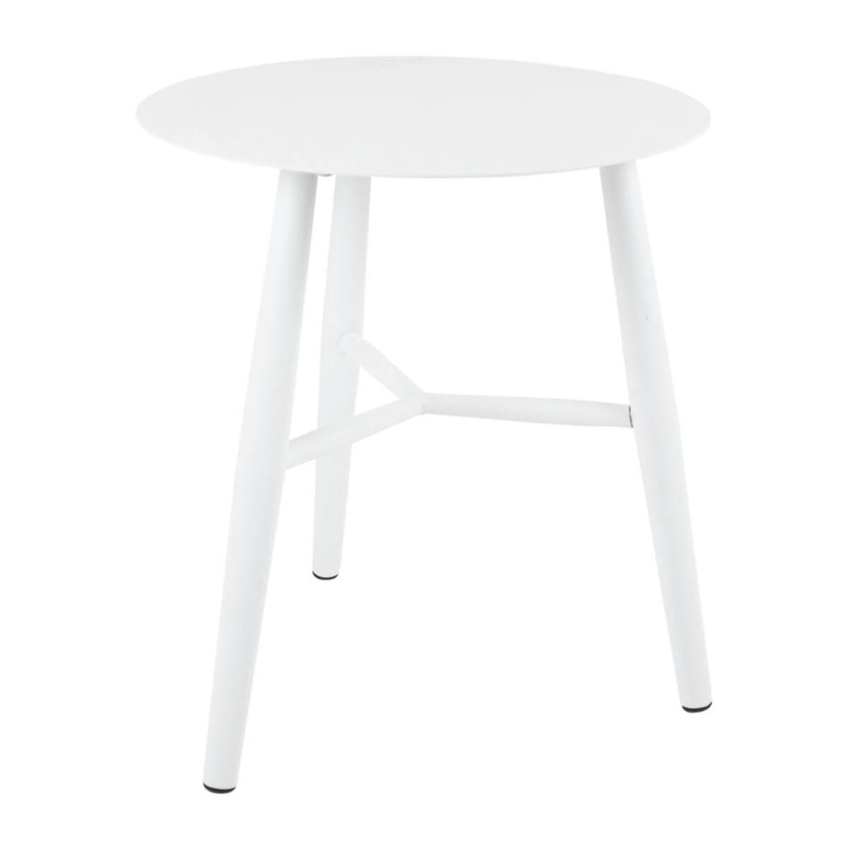 Bout de canapé jardin en aluminium blanc STOCKHOLM